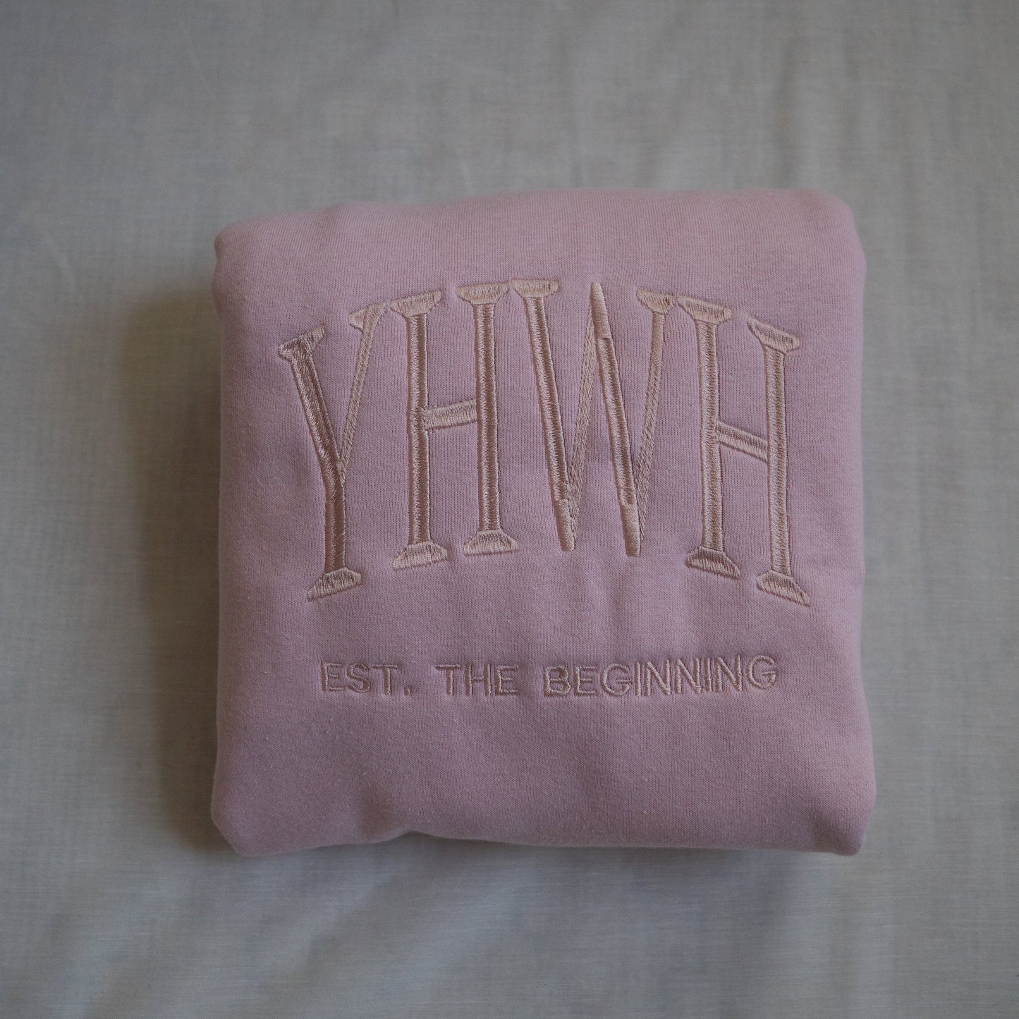 Pink Thread Embroidered Sweatshirt