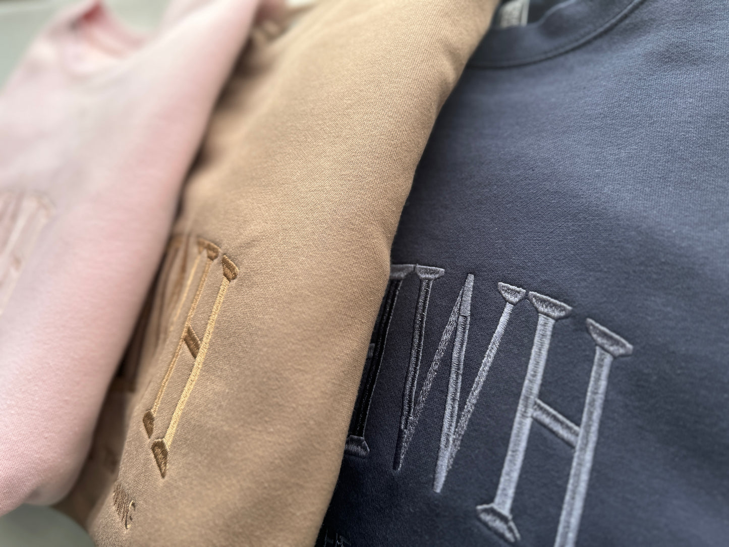 YHWH Embroidered Sweatshirt | The “I AM” - Monochromatic Stitch