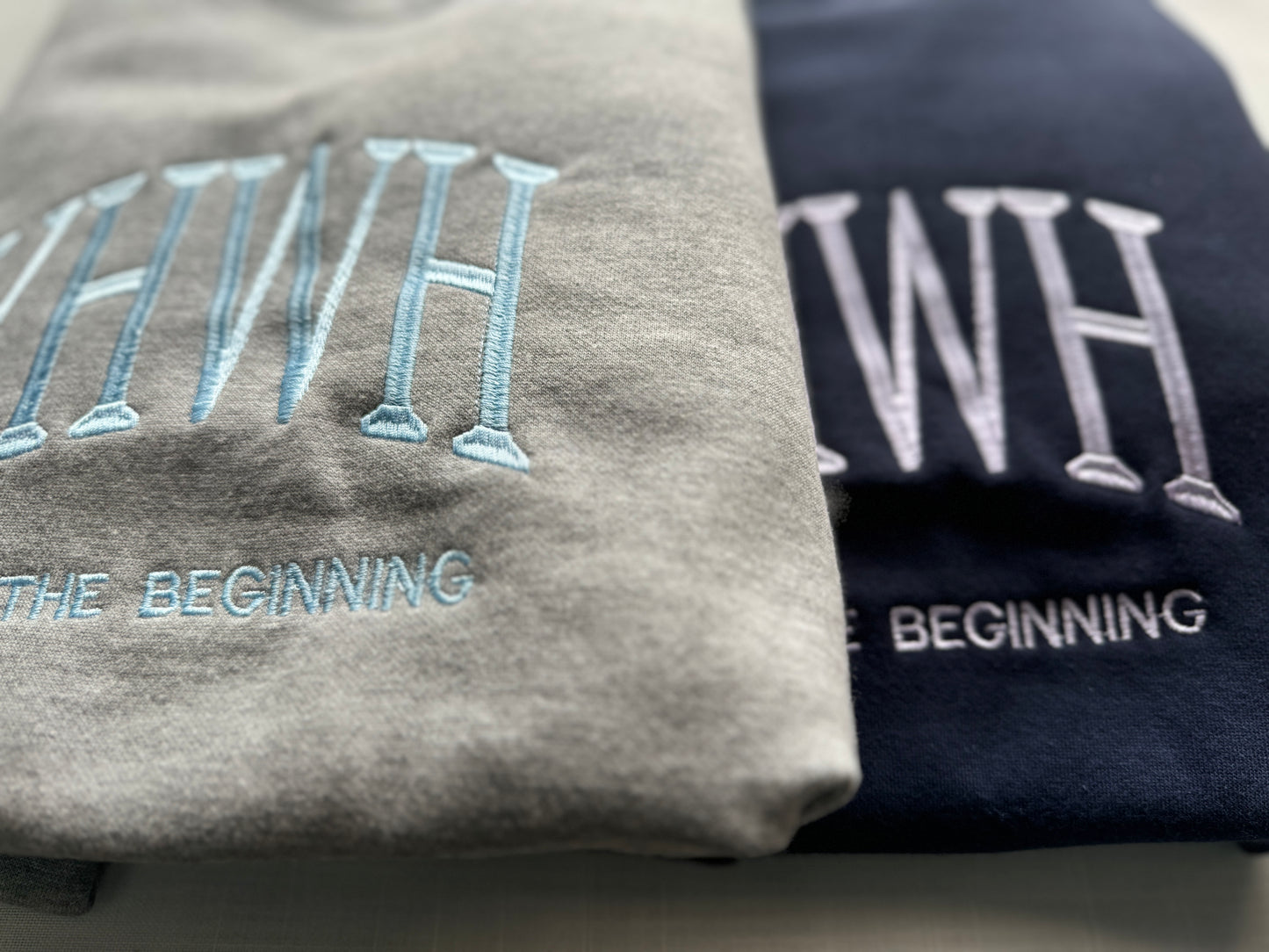 YHWH Embroidered Sweatshirt | The “I AM” - Contrast Stitch