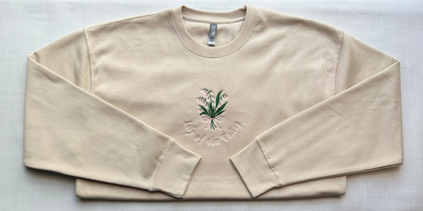 Lily of the Valley Embroidered Sweatshirt | Song of Solomon 2:1