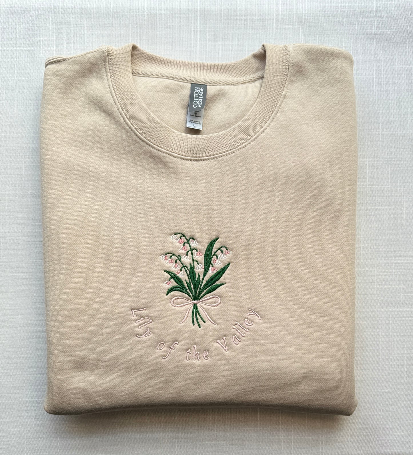 Lily of the Valley Embroidered Sweatshirt | Song of Solomon 2:1