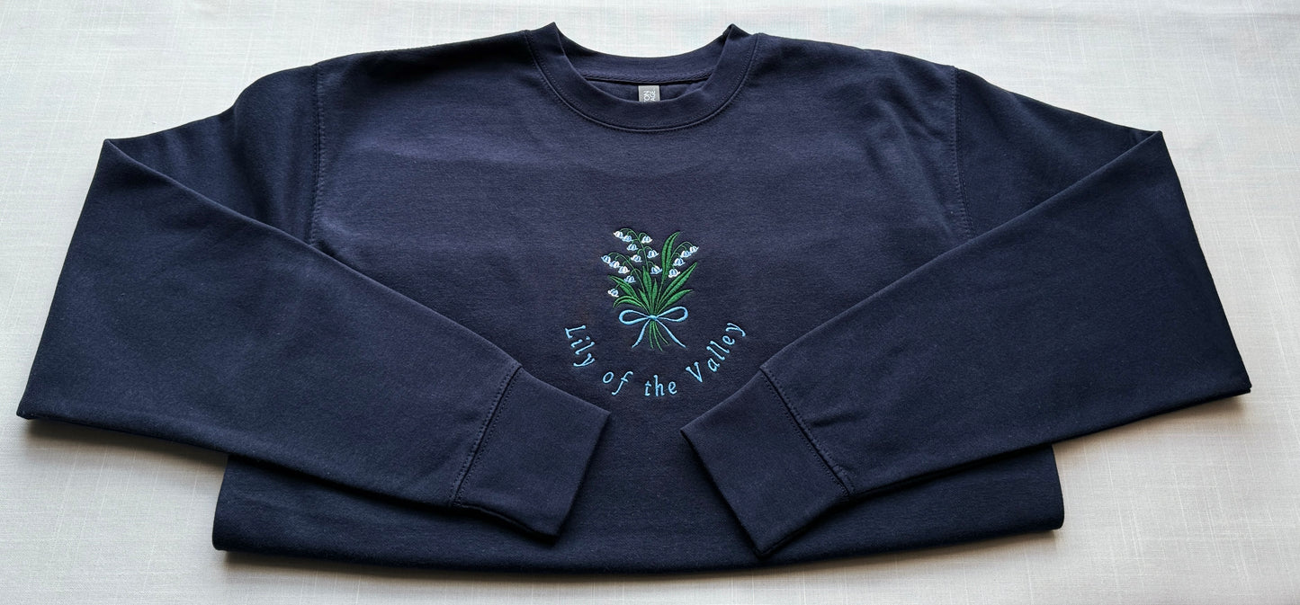 Lily of the Valley Embroidered Sweatshirt | Song of Solomon 2:1