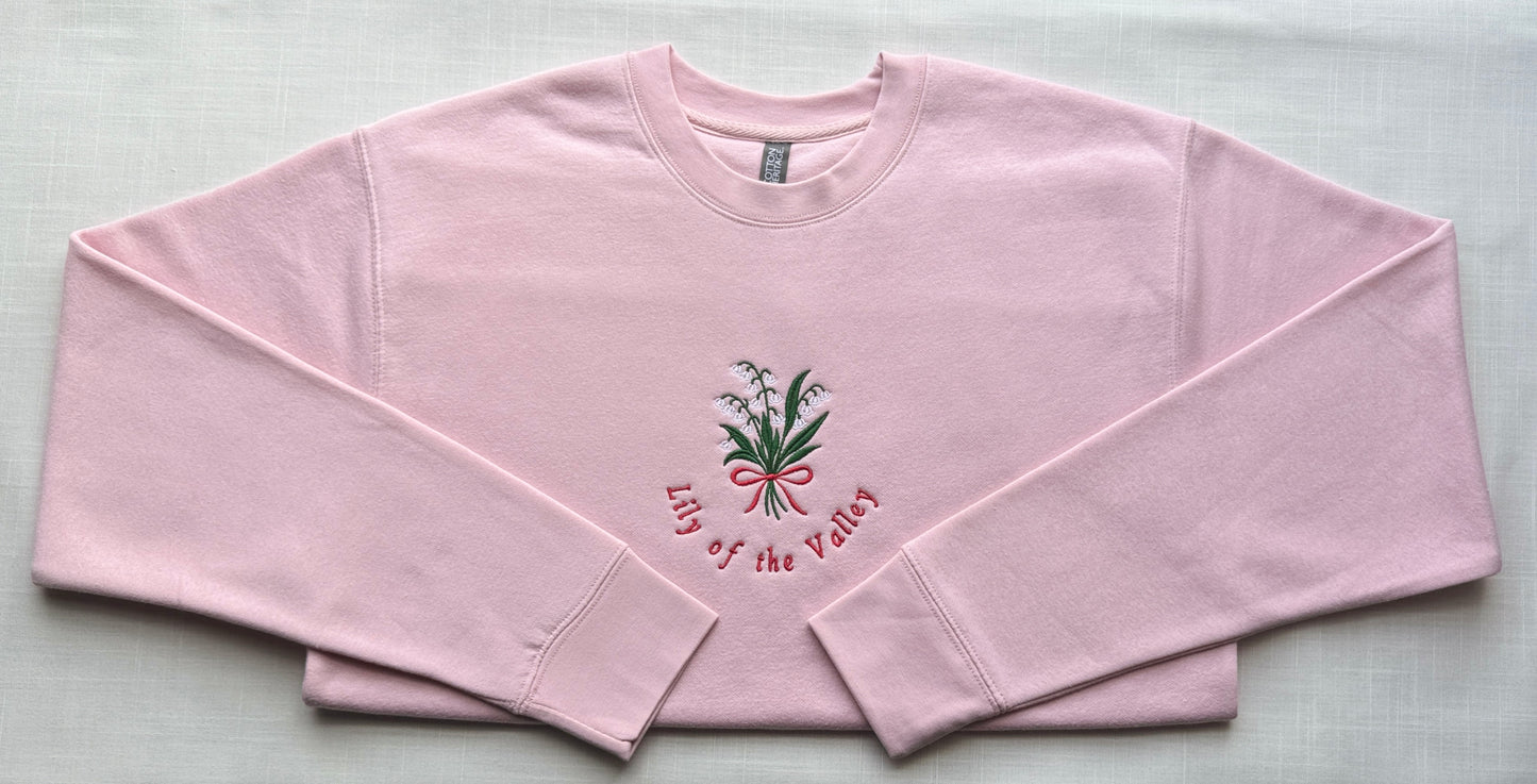 Lily of the Valley Embroidered Sweatshirt | Song of Solomon 2:1
