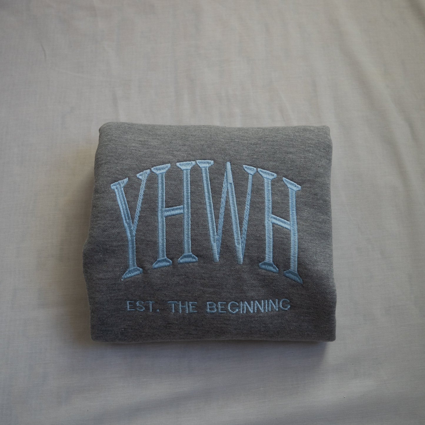 Light Blue Thread Embroidery