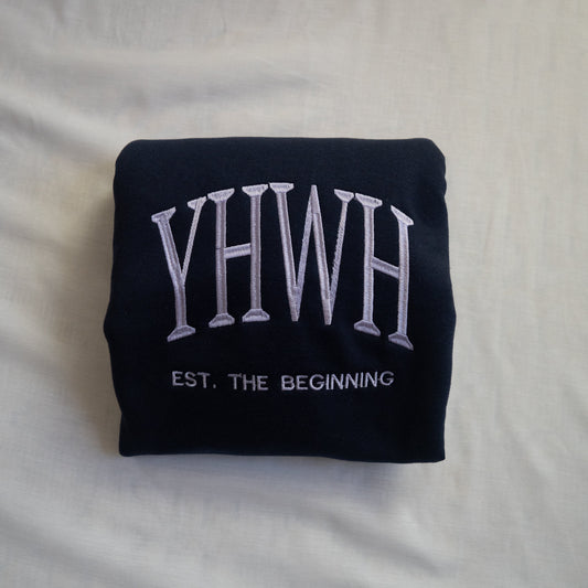 Lavender Thread Embroidered Sweatshirt