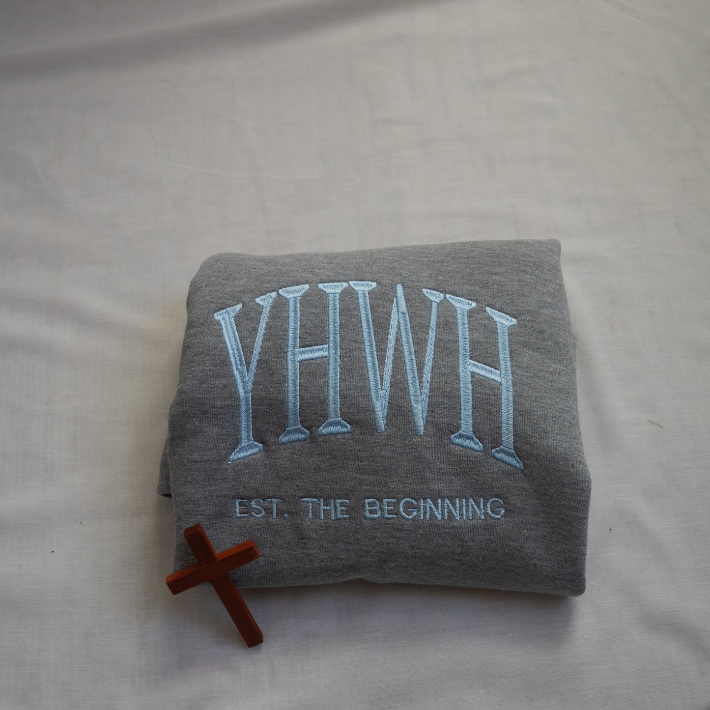 Light Blue Thread Embroidery