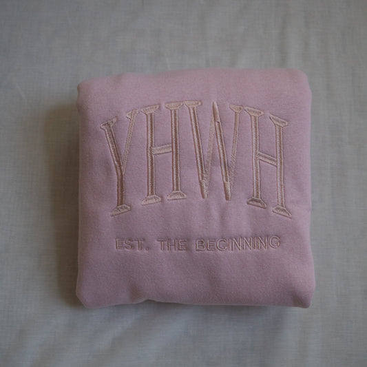 Pink Thread Embroidered Sweatshirt