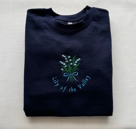 Lily of the Valley Embroidered Sweatshirt | Song of Solomon 2:1