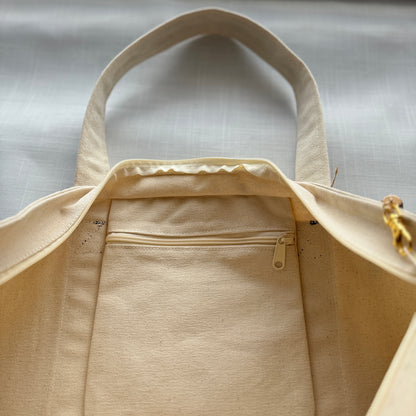 The Fruit of the Spirit Cherry Embroidered Tote Bag | Galatians 5:22-23
