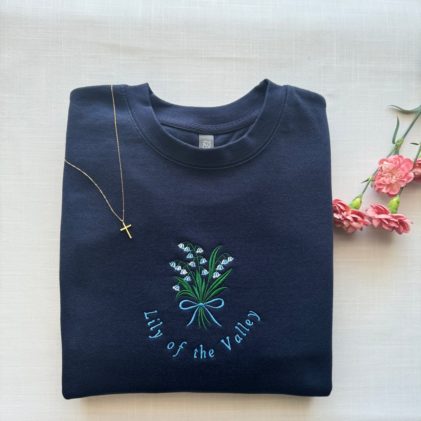 Lily of the Valley Embroidered Sweatshirt | Song of Solomon 2:1