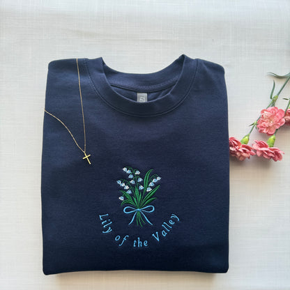 Lily of the Valley Embroidered Sweatshirt | Song of Solomon 2:1