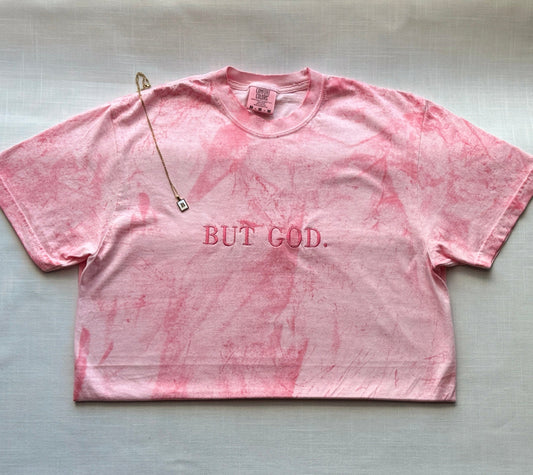 BUT GOD. Embroidered T-Shirt | A Testimony of Faith