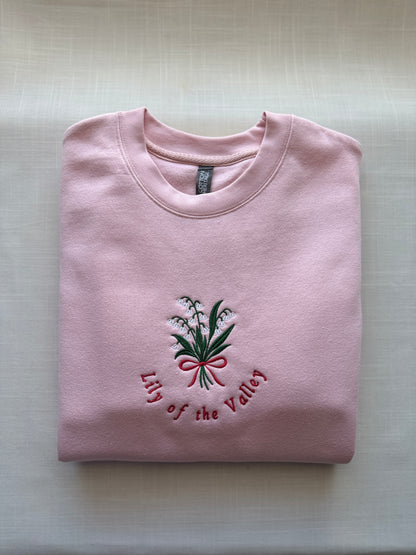 Lily of the Valley Embroidered Sweatshirt | Song of Solomon 2:1