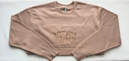 YHWH Embroidered Sweatshirt | The “I AM” - Monochromatic Stitch