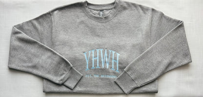 YHWH Embroidered Sweatshirt | The “I AM” - Contrast Stitch
