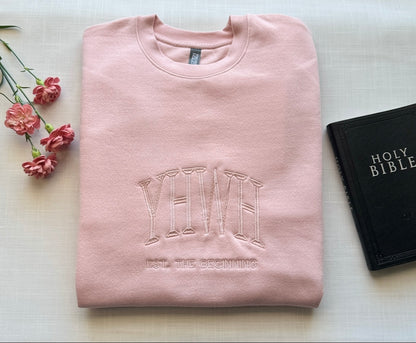 YHWH Embroidered Sweatshirt | The “I AM” - Monochromatic Stitch